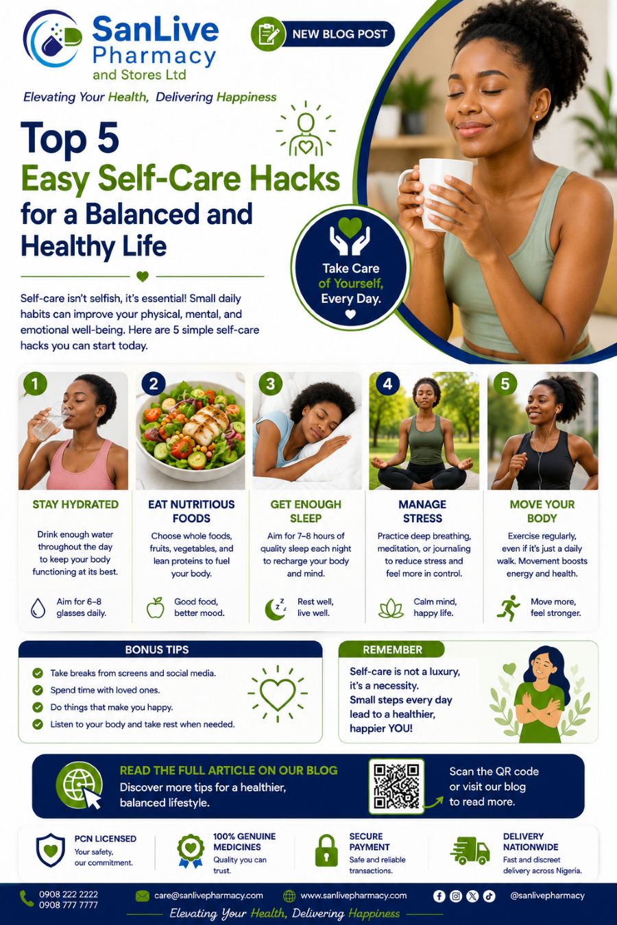 Top 5 Easy Self-Care Hacks for a Balanced and Healthy Life